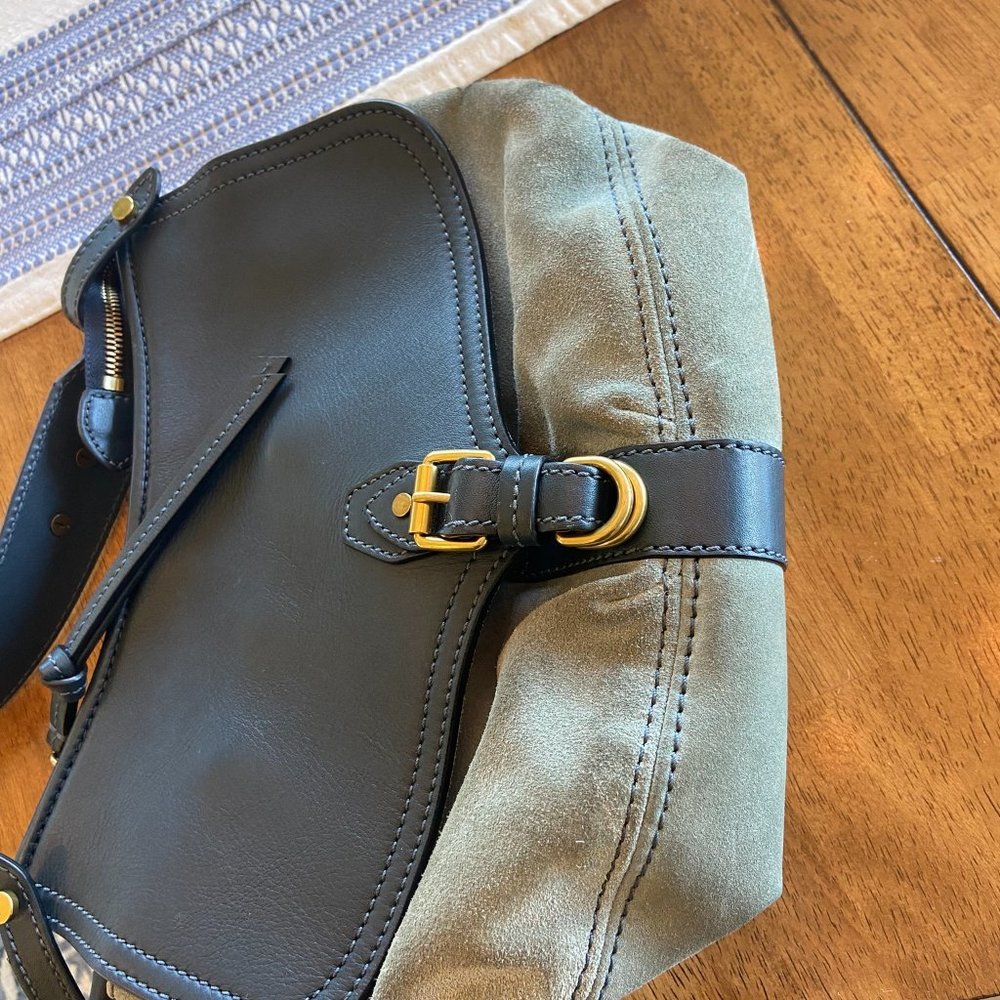 Isabel Marant Keila Leather Suede Two Tone Blue/Light Blue Crossbody Bag - Picture 16 of 16